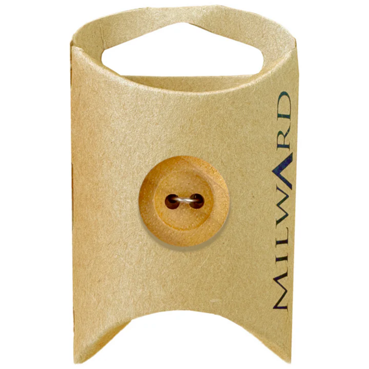 Milward Green MGB514-13/16“ Wooden 2-hole Rimmed Button
