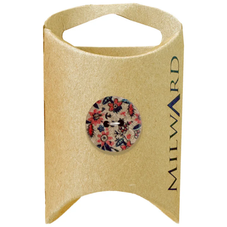 Milward Green MGB518-13/16“ Coconut 2-hole Floral Button