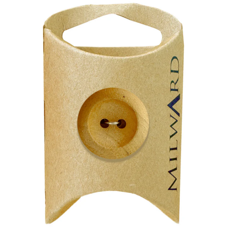 Milward Green MGB522-1“ Wooden 2-hole Rimmed Button
