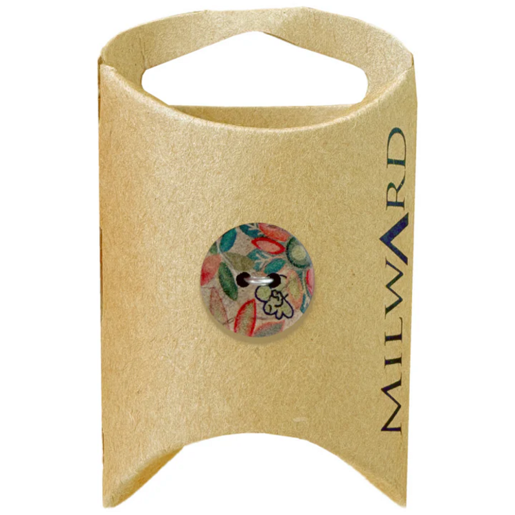 Milward Green MGB552-11/16“ Coconut 2-hole Printed Button