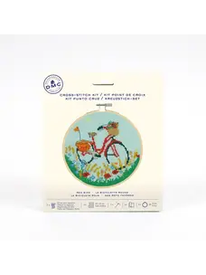 DMC Red Bicycle Cross Stitch Kit