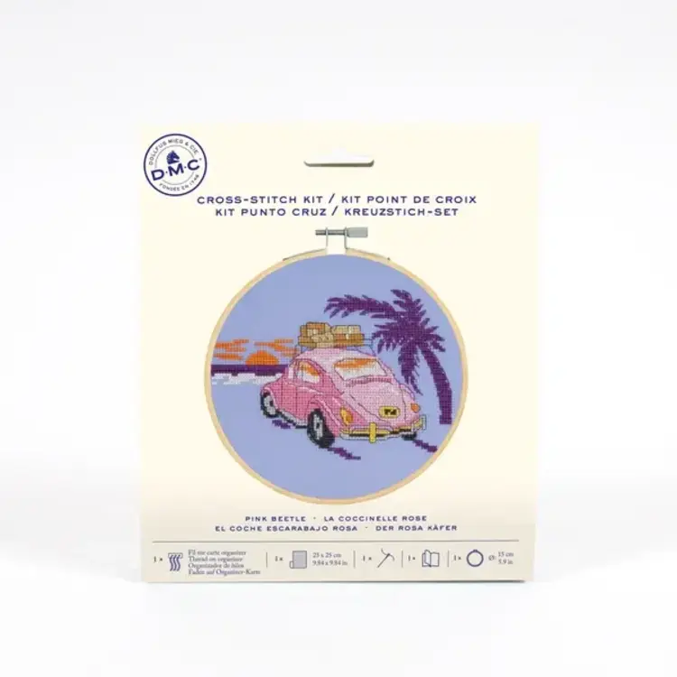 DMC Pink Beetle Cross Stitch Kit