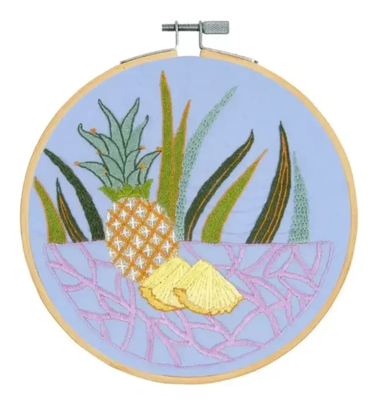DMC Pineapple Embroidery Kit