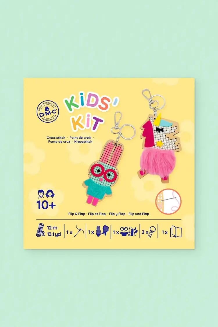 DMC Flip & Flap Cross Stitch Kit for Kids