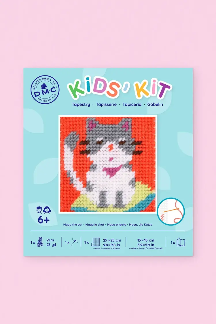 DMC Maya the Cat Needlepoint Kit for Kids