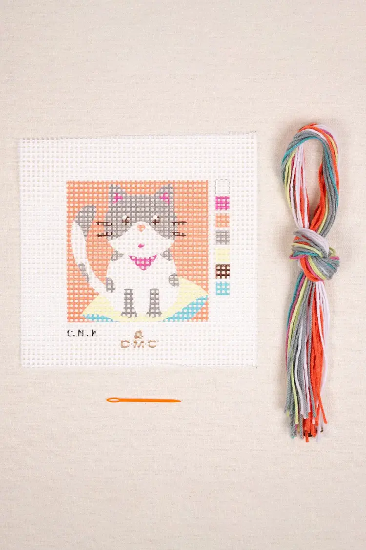 DMC Maya the Cat Needlepoint Kit for Kids