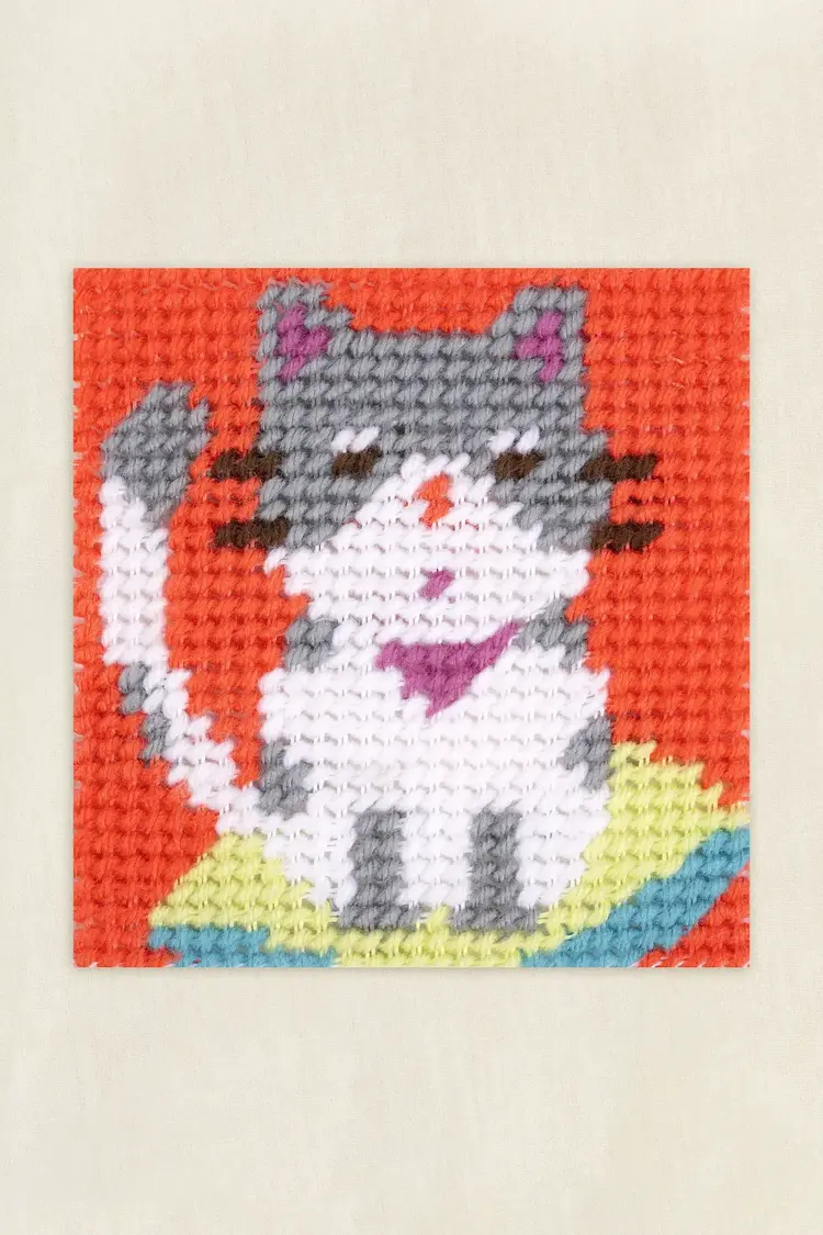 DMC Maya the Cat Needlepoint Kit for Kids