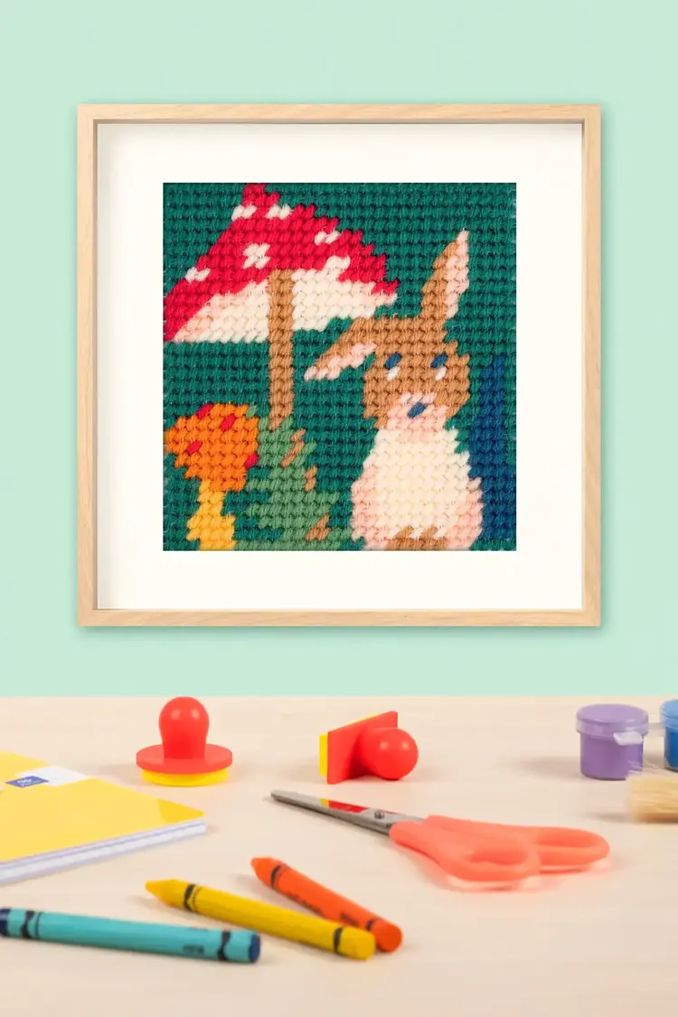 DMC Alain the Rabbit Needlepoint Kit for Kids
