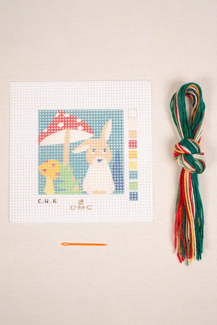 DMC Alain the Rabbit Needlepoint Kit for Kids