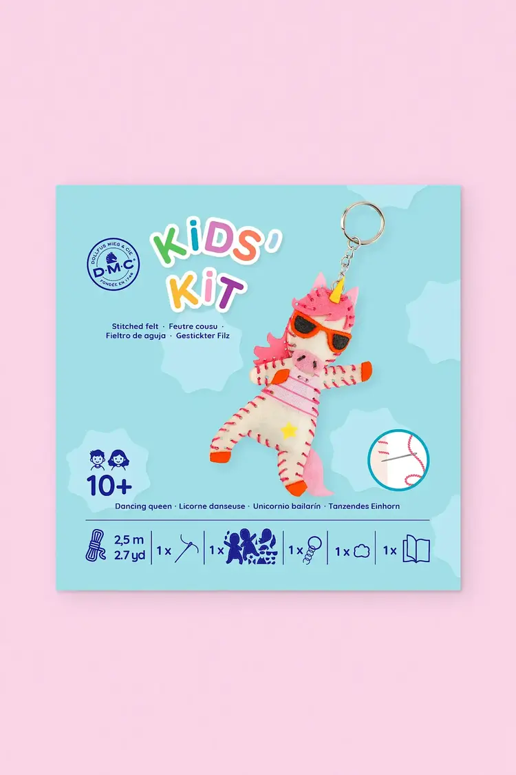 DMC Dancing Queen Felt Keyring Kit for Kids