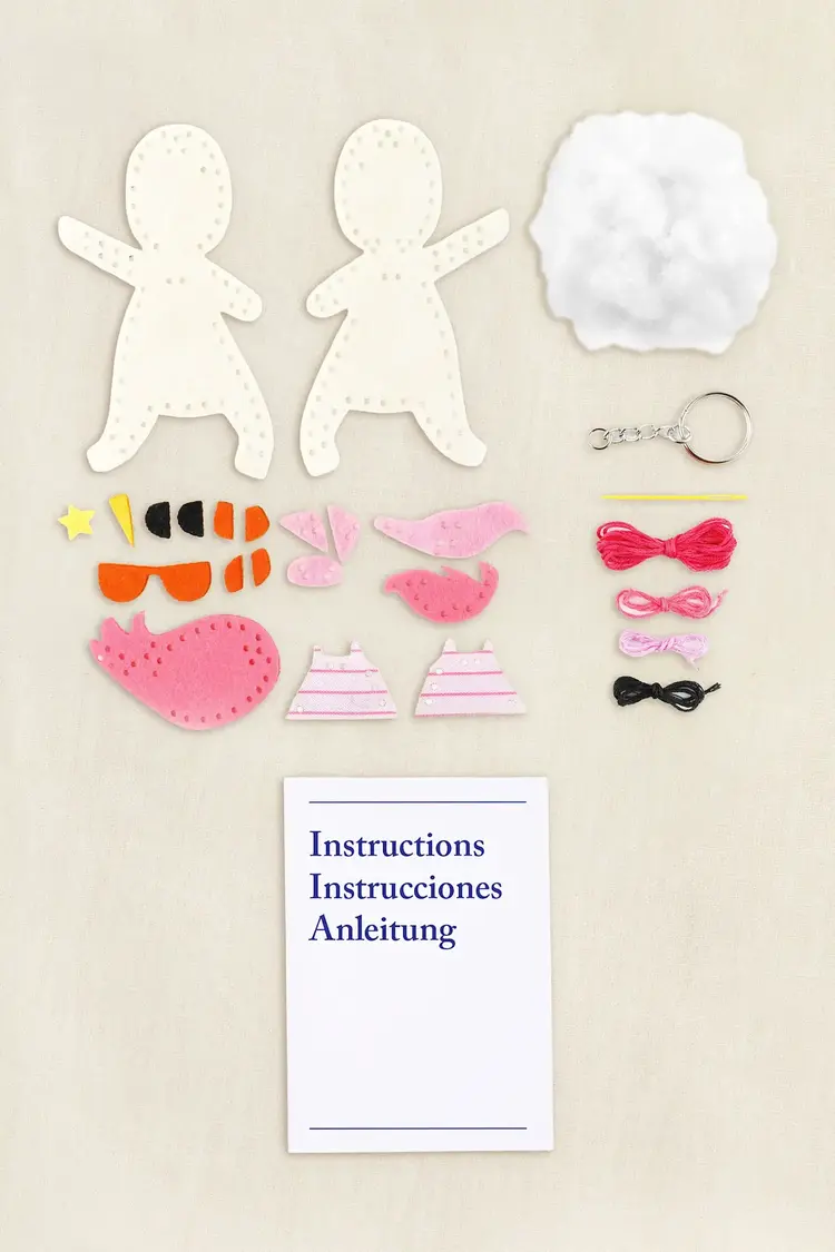 DMC Dancing Queen Felt Keyring Kit for Kids
