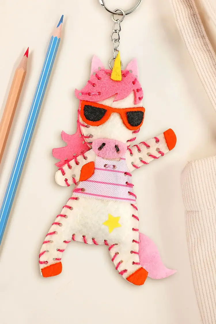 DMC Dancing Queen Felt Keyring Kit for Kids
