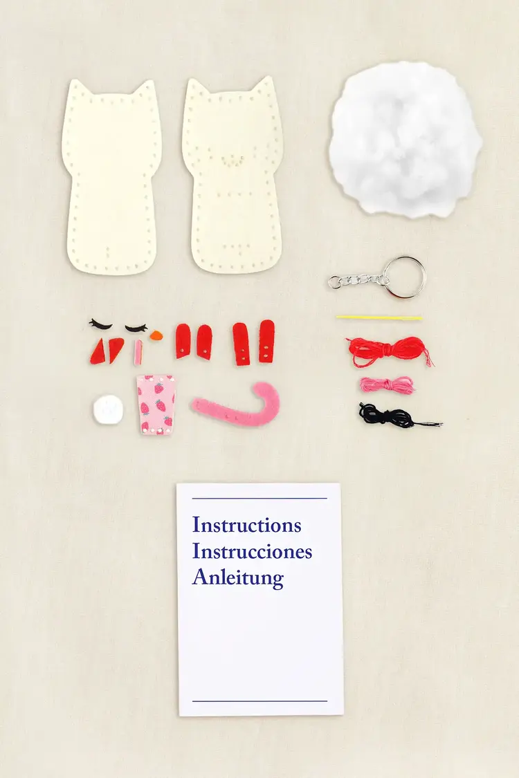 DMC Matcha the Cat Felt Keyring Kit for Kids