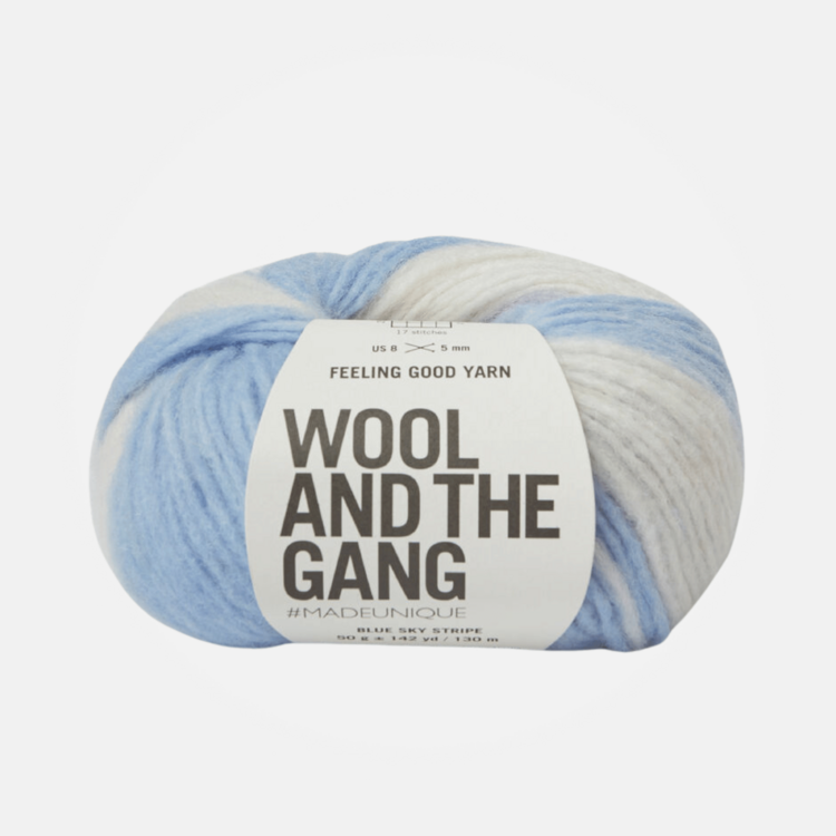 Wool and the Gang Feeling Good Stripe | Blue Sky Stripe