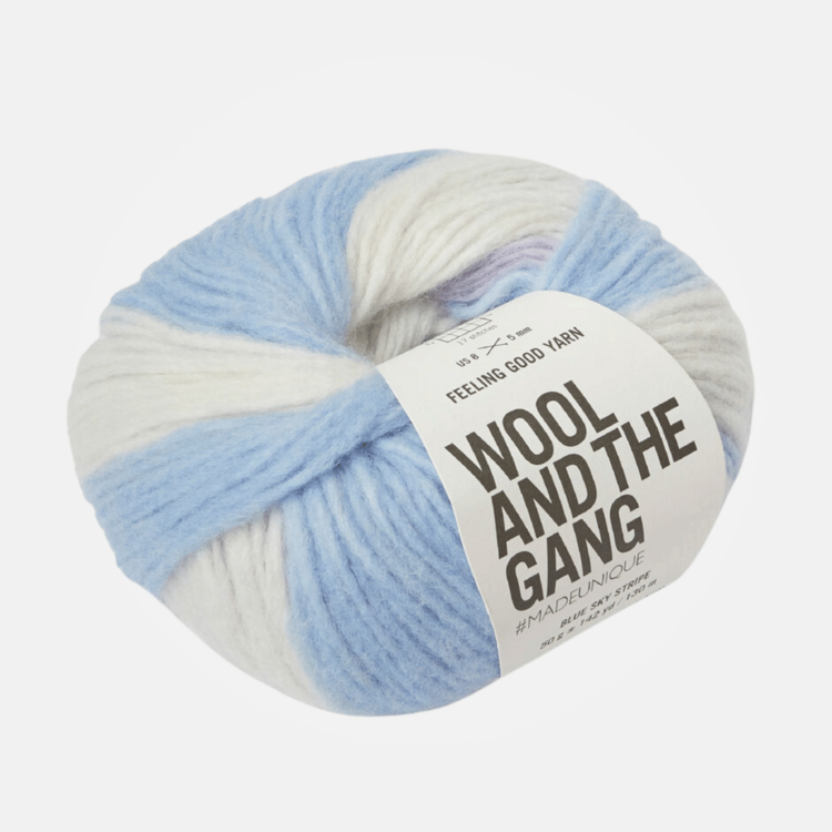 Wool and the Gang Feeling Good Stripe | Blue Sky Stripe