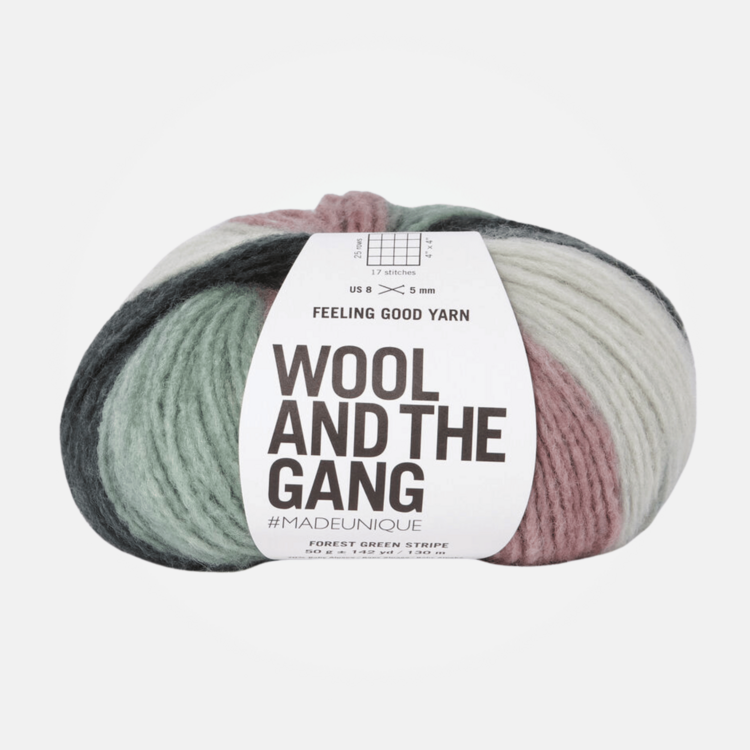 Wool and the Gang Feeling Good Stripe | Forest Green Stripe