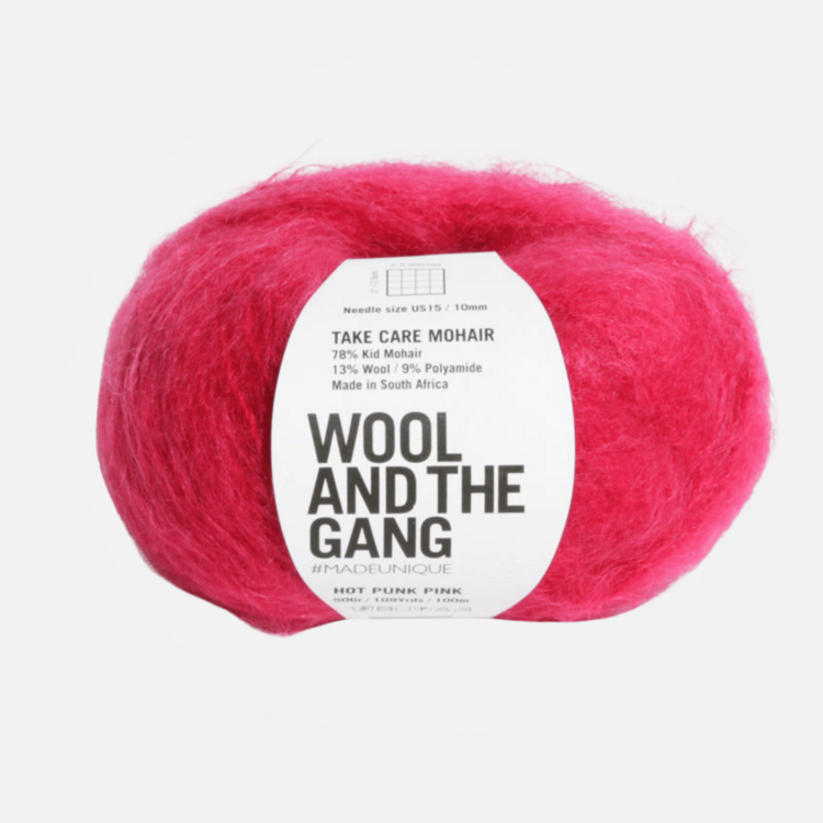 Wool and the Gang Take Care Mohair | Hot Punk Pink