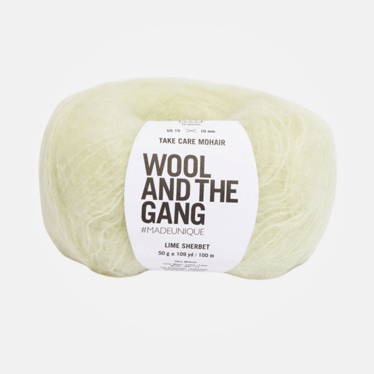 Wool and the Gang Take Care Mohair | Lime Sherbert