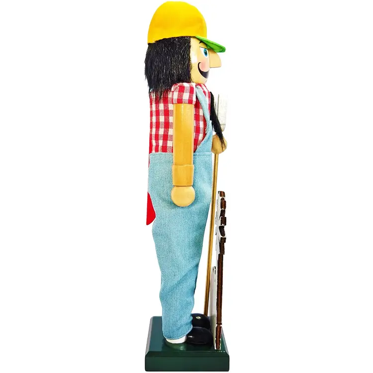 Santa’s Workshop Red Barn Farmer Nutcracker