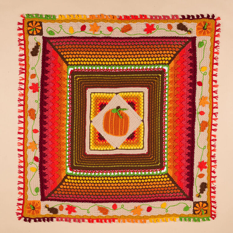 Sirdar Pumpkin Spice Blanket