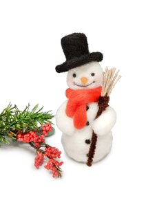 The Crafty Kit Company Festive Snowman Needle Felting Kit