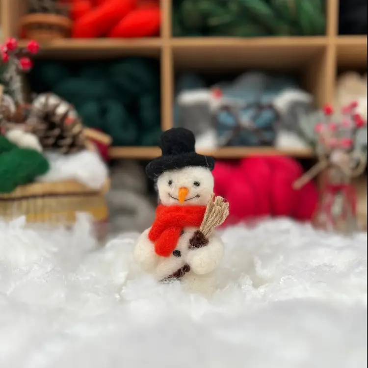 The Crafty Kit Company Festive Snowman Needle Felting Kit