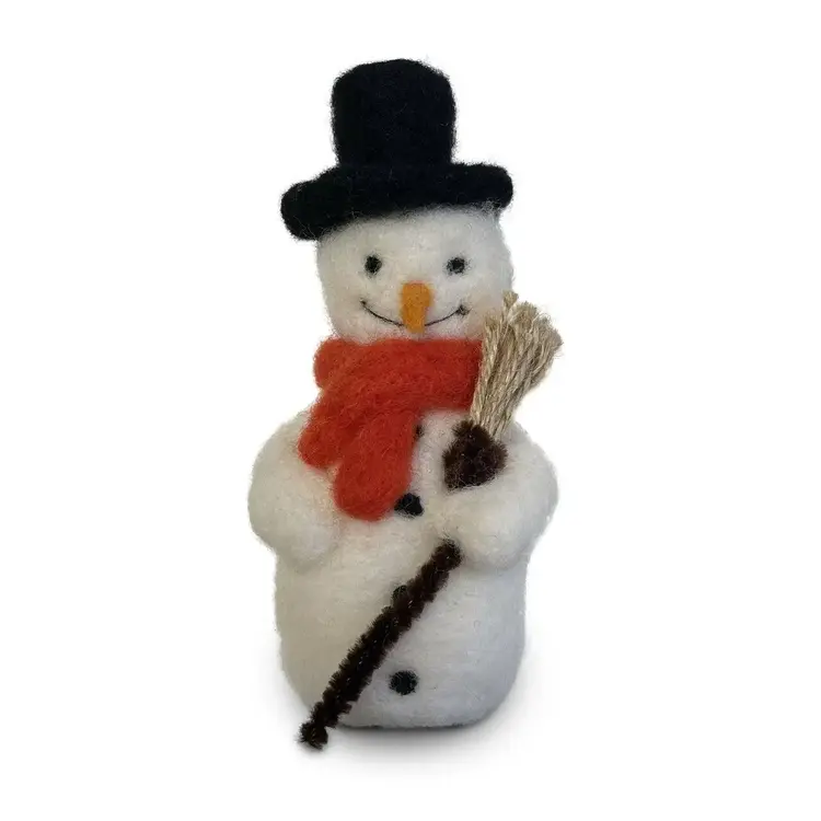 The Crafty Kit Company Festive Snowman Needle Felting Kit