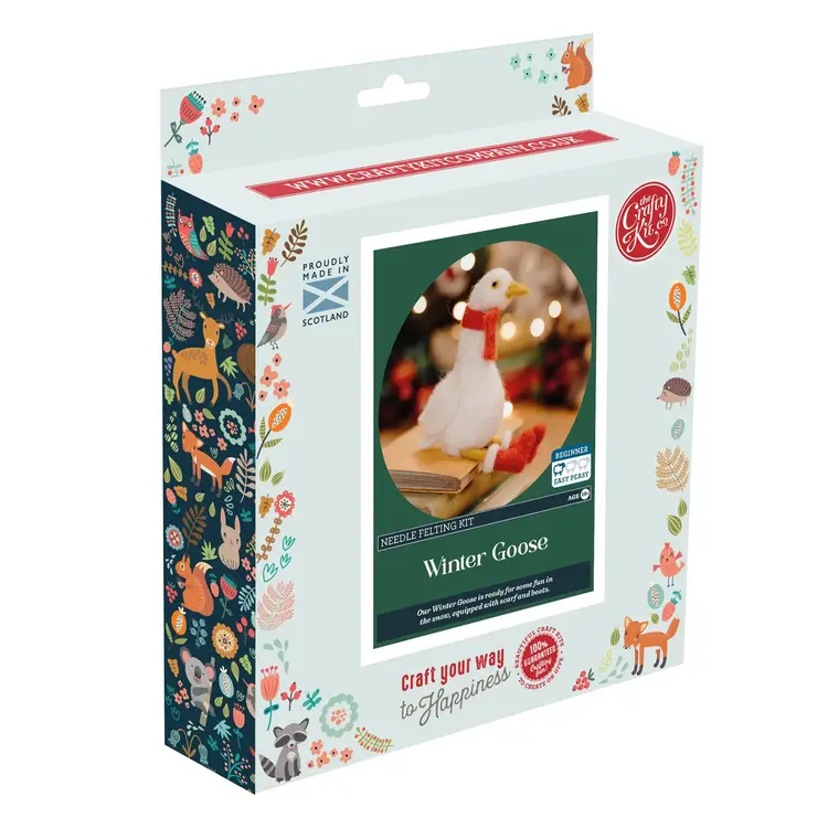 The Crafty Kit Company Winter Goose Needle Felting Kit