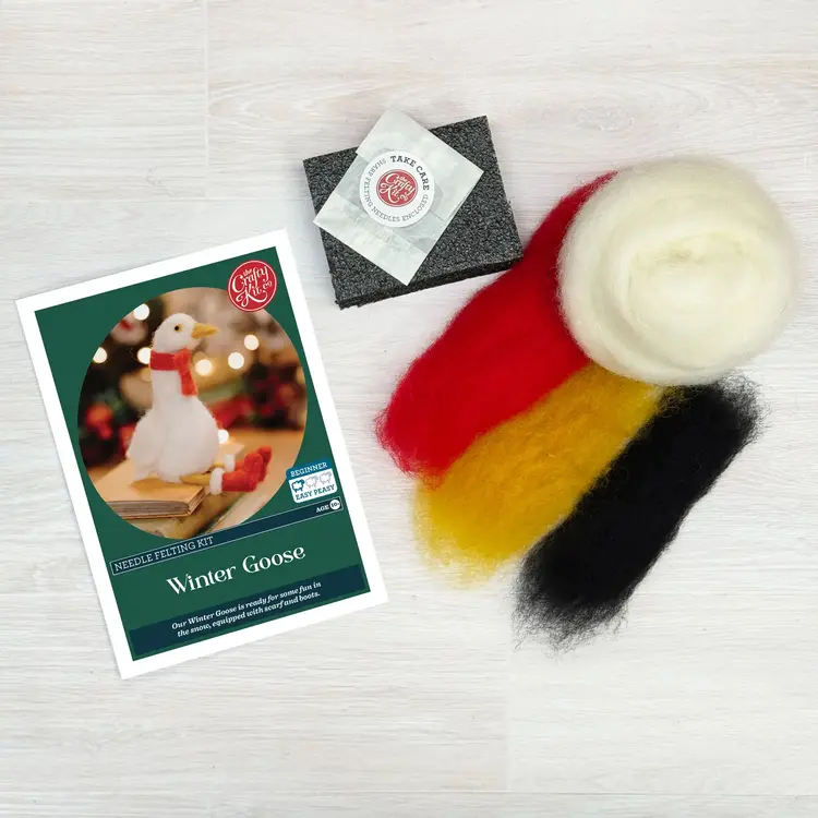 The Crafty Kit Company Winter Goose Needle Felting Kit