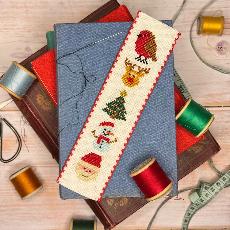 The Crafty Kit Company Festive Friends Cross Stitch Bookmark Kit