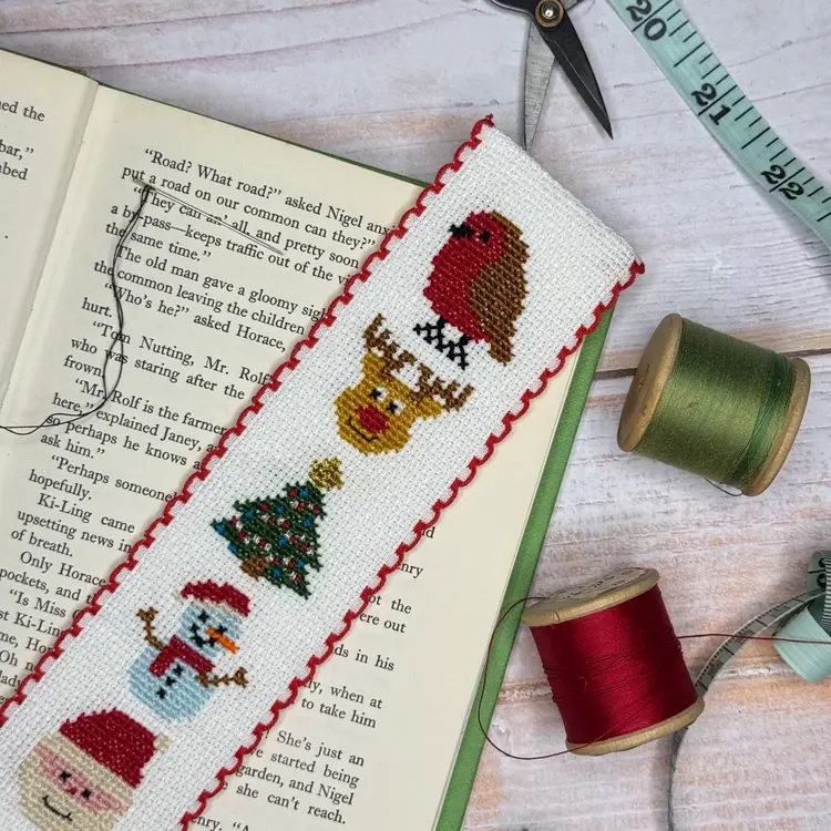 The Crafty Kit Company Festive Friends Cross Stitch Bookmark Kit