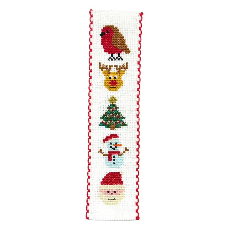 The Crafty Kit Company Festive Friends Cross Stitch Bookmark Kit