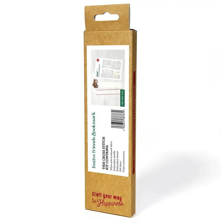 The Crafty Kit Company Festive Friends Cross Stitch Bookmark Kit