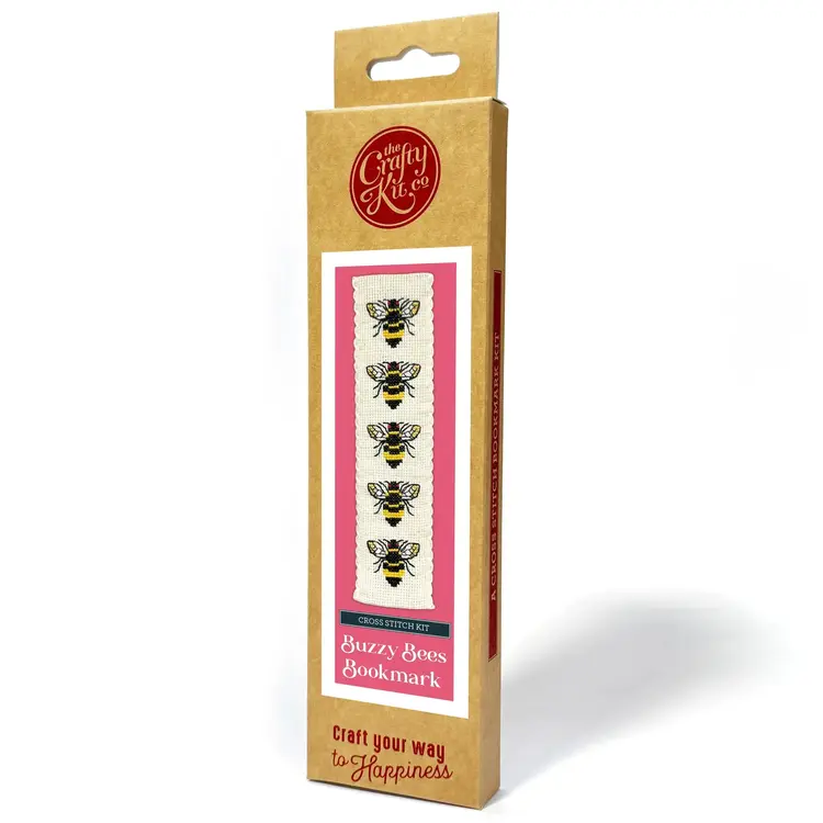 The Crafty Kit Company Buzzy Bees Cross Stitch Bookmark Kit