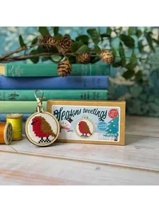 The Crafty Kit Company Red Robin Mini Matchbox Cross Stitch Kit