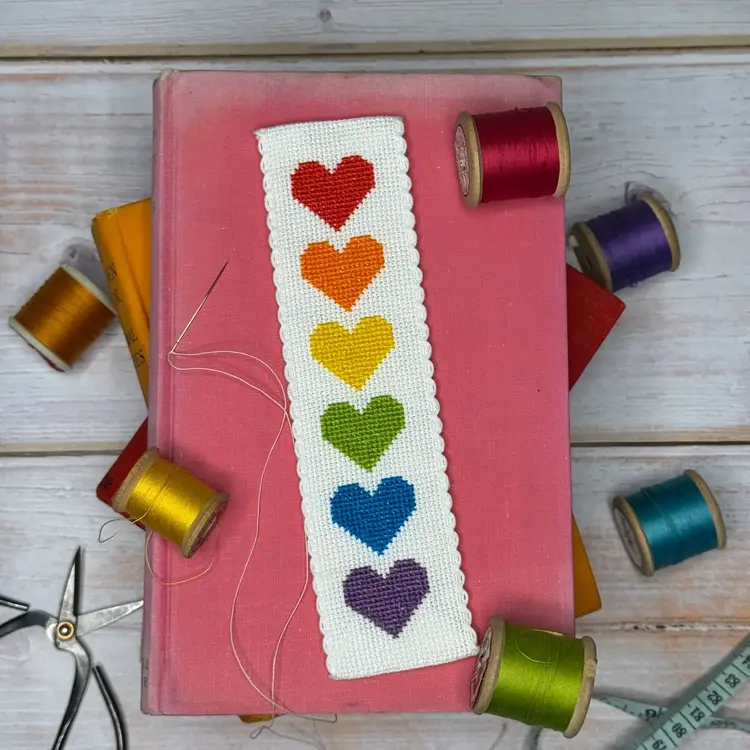 The Crafty Kit Company Love Story Cross Stitch Bookmark Kit