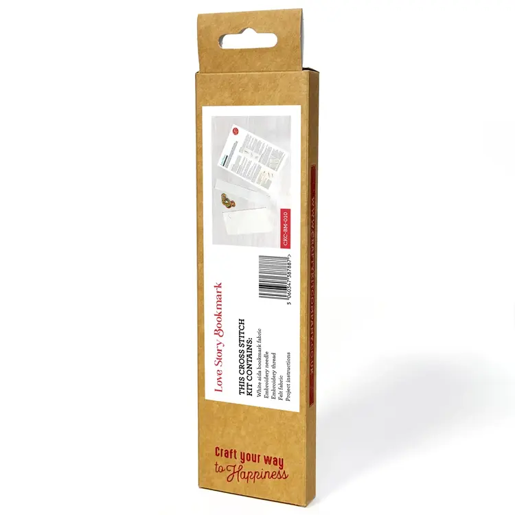 The Crafty Kit Company Love Story Cross Stitch Bookmark Kit