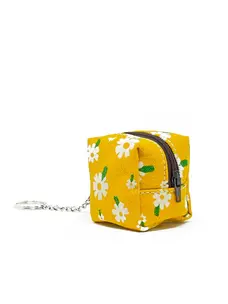 Maika Mini Cube Key Ring | Carmel