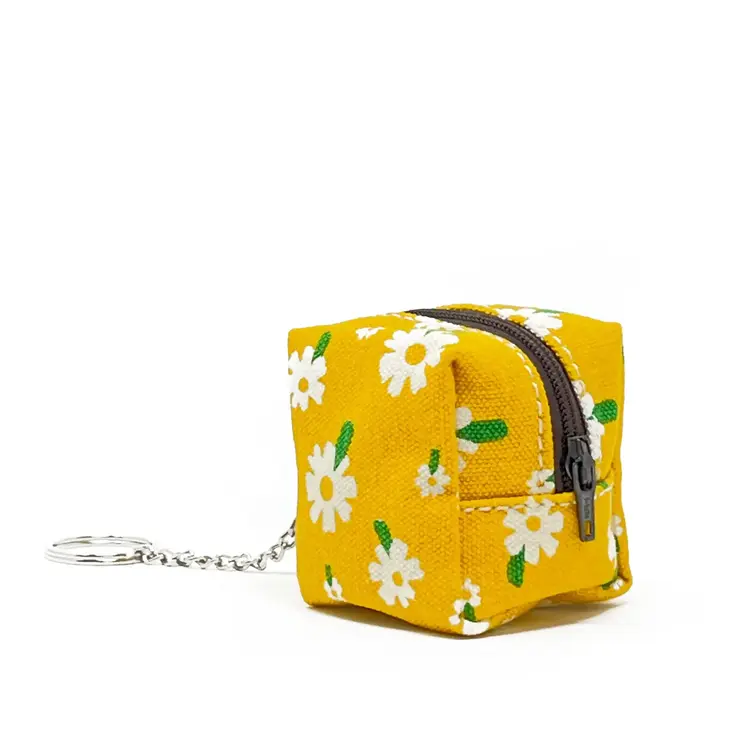 Maika Mini Cube Key Ring | Carmel