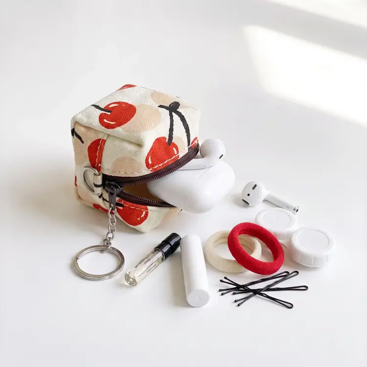 Maika Mini Cube Key Ring | Cherries