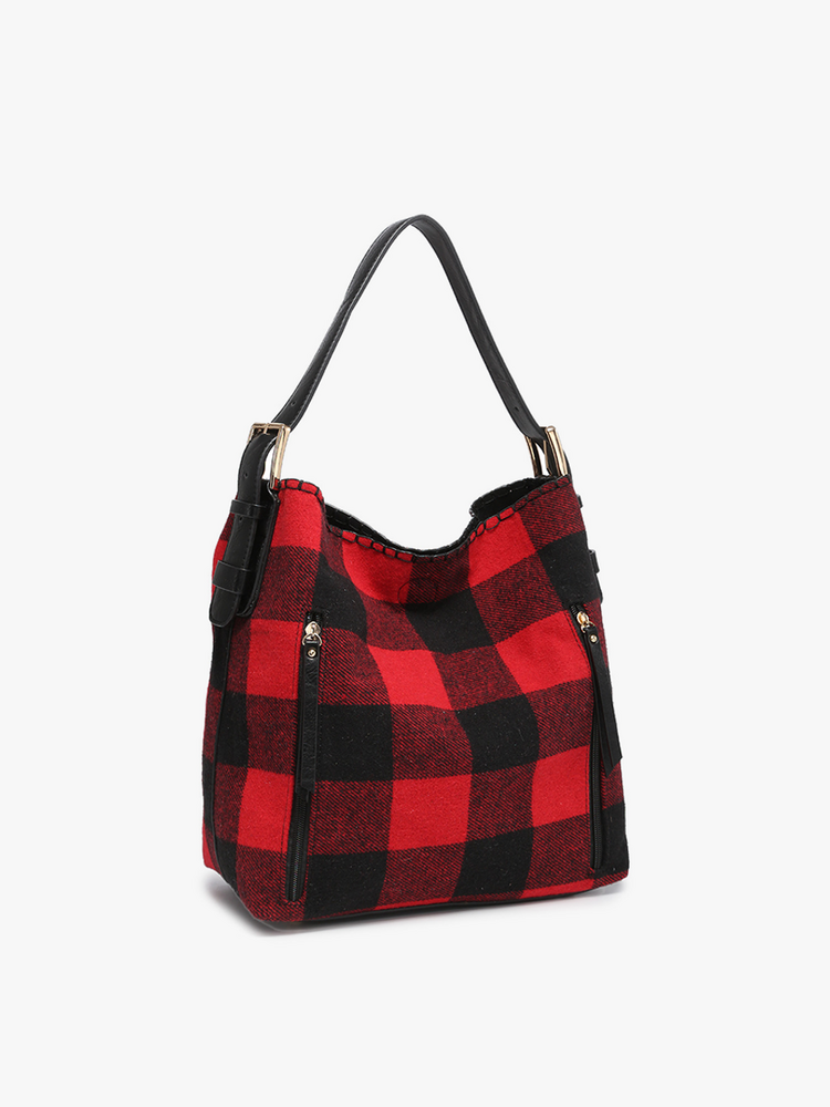 Jen & Co. Alexa Hobo Buffalo Plaid