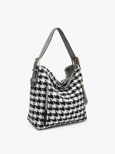 Jen & Co. Alexa Hobo Houndstooth
