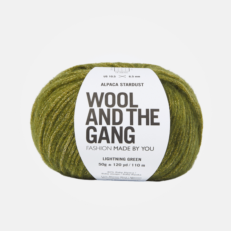 Wool and the Gang Alpaca Stardust | Lightning Green