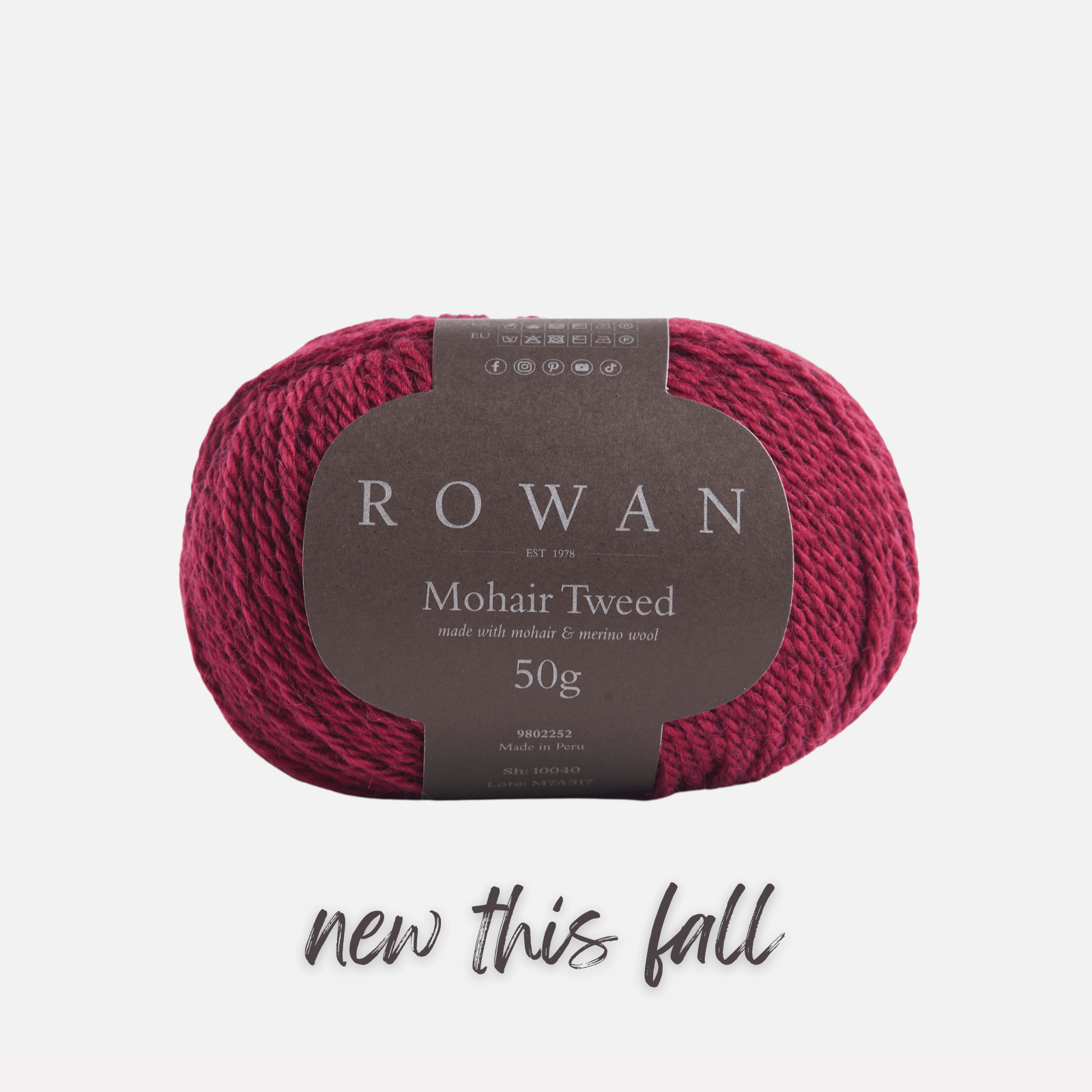 Rowan Mohair Tweed yarn, new this fall