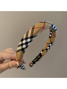 Camel Plaid Headband