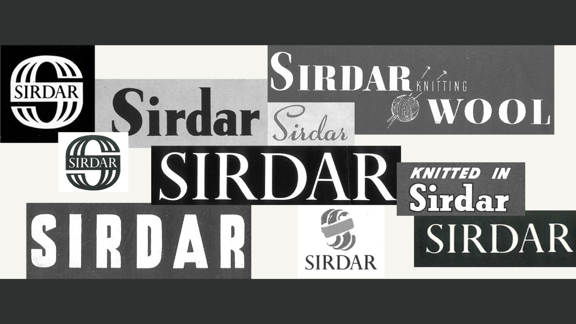 Vintage Sirdar logos and branding from across the company’s history