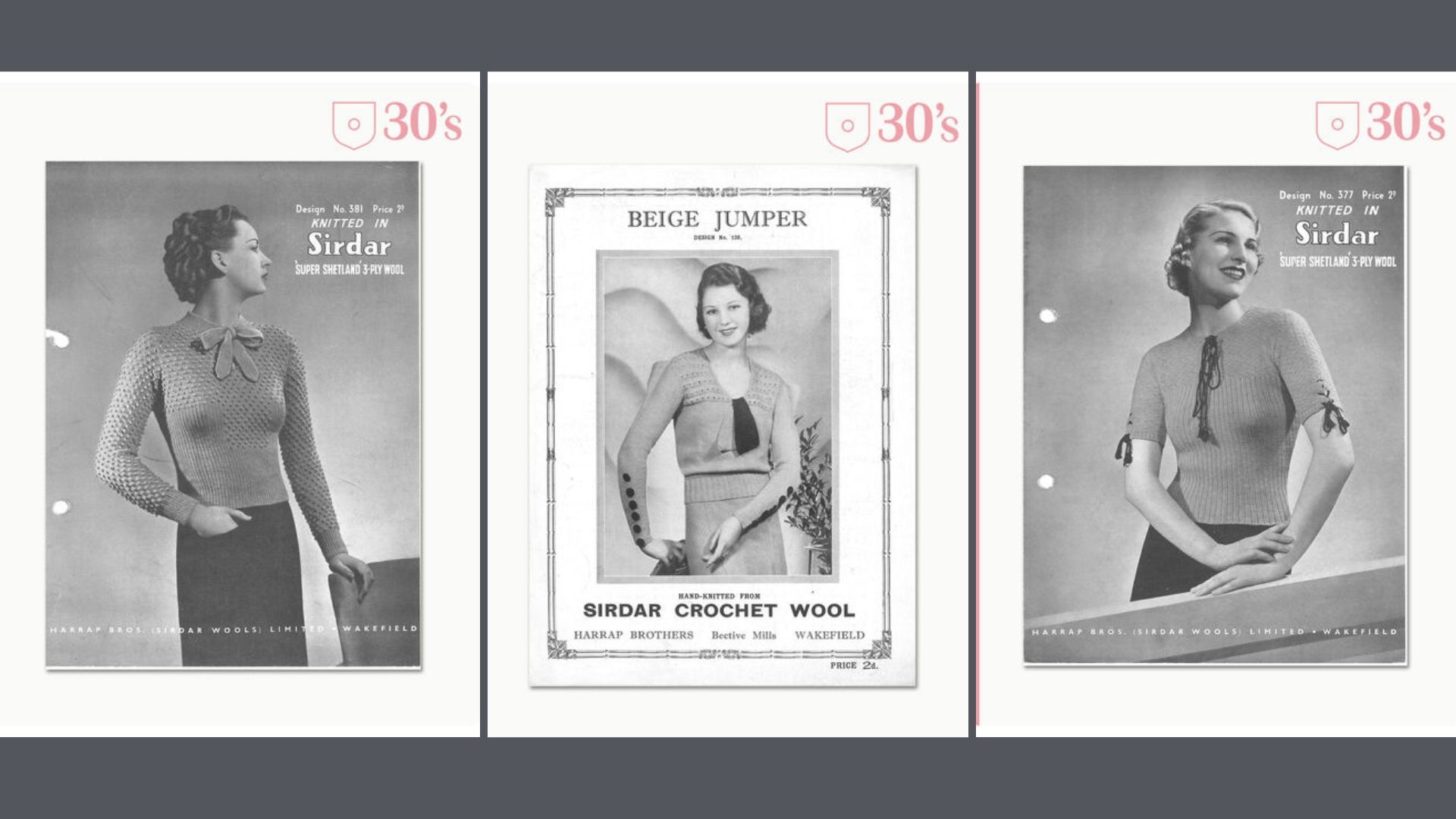 Sirdar knitting patterns from the 1930s