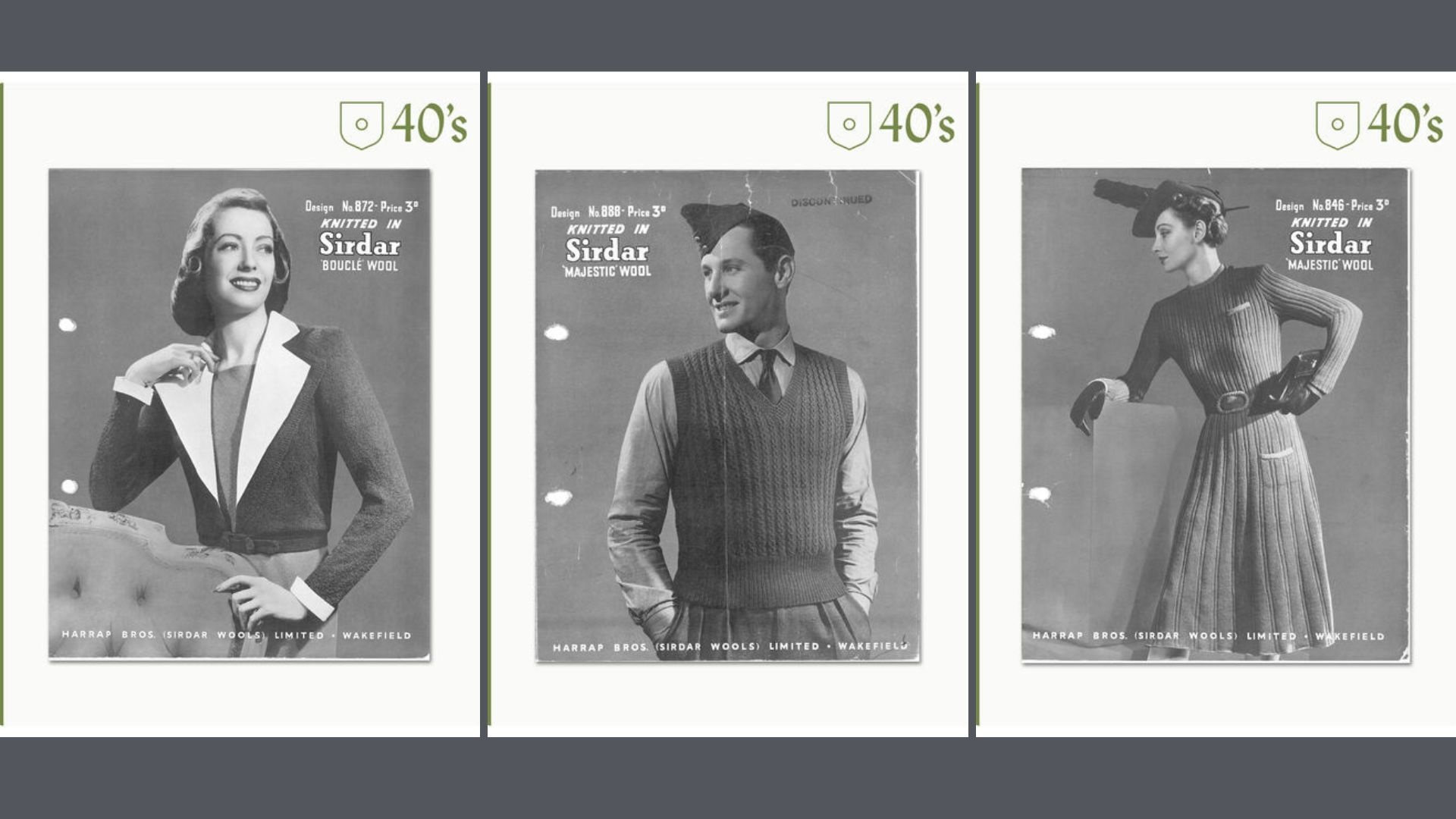 Sirdar knitting patterns from the 1940s