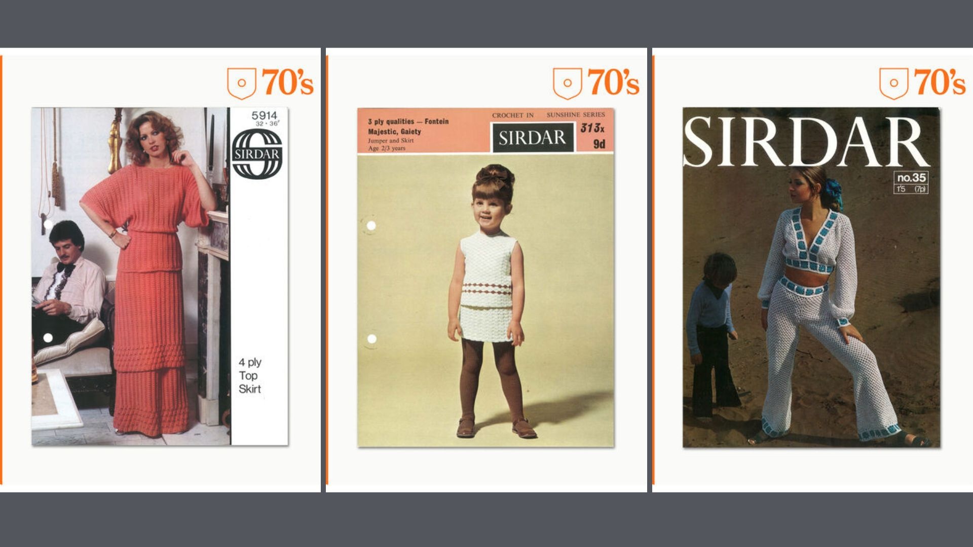 Sirdar knitting patterns from the 1970s