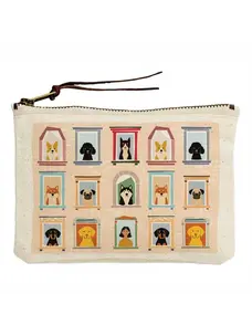 Potluck Press Dogs in Windows | Accessory Pouch